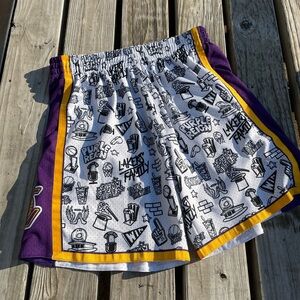 Los Angeles Lakers NBA Doodle Swingman Shorts size 2XL NWT